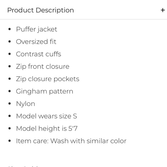 Edikted Black and White Gingham Puffer Jacket - Picture 4 of 5